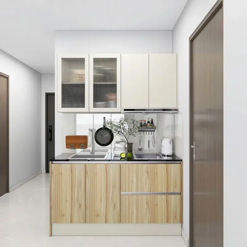 Tủ bếp mini gỗ MDF phủ melamine