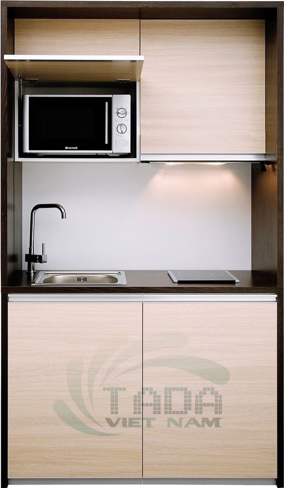 Tủ Bếp Chung Cư Đơn Giản 7 Tủ bếp mini nhỏ gọn cho căn hộ nhỏ và chung cư mini
