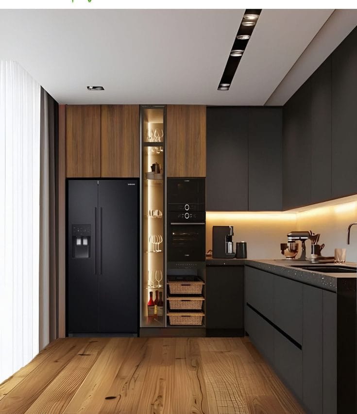 Tủ bếp phong cách hiện đại