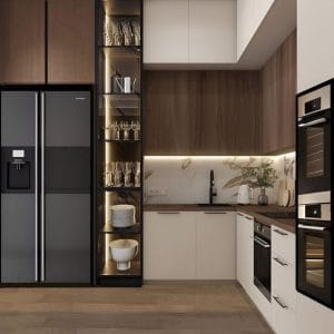 Tủ bếp phong cách hiện đại