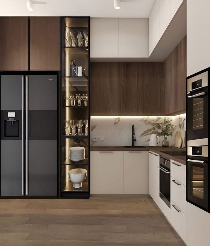 Tủ bếp phong cách hiện đại