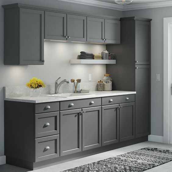 Hình ảnh tủ bếp MDF sơn men đẹp mắt