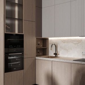 Tủ bếp tối ưu không gian