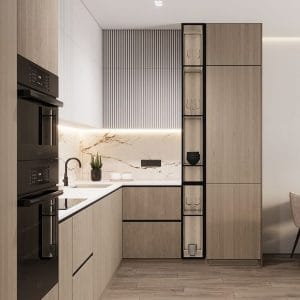 Tủ bếp tối ưu không gian