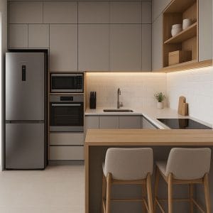 Tủ bếp tối ưu không gian nhỏ