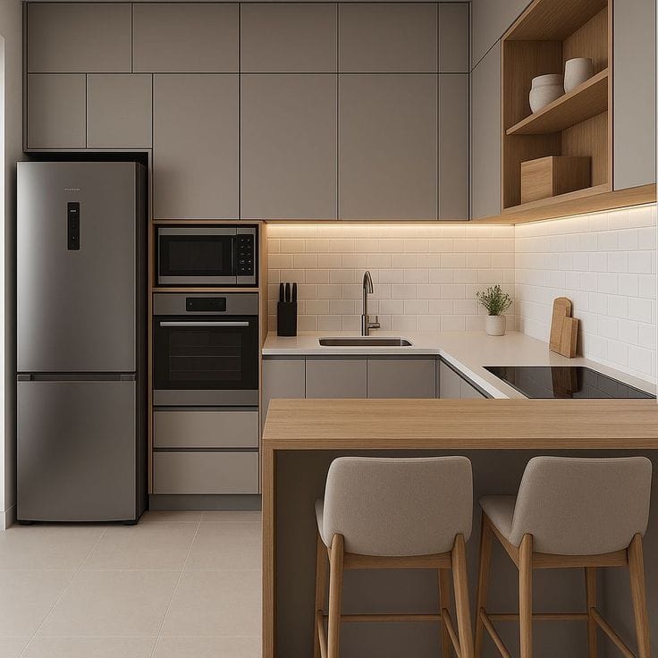 Tủ bếp tối ưu không gian nhỏ