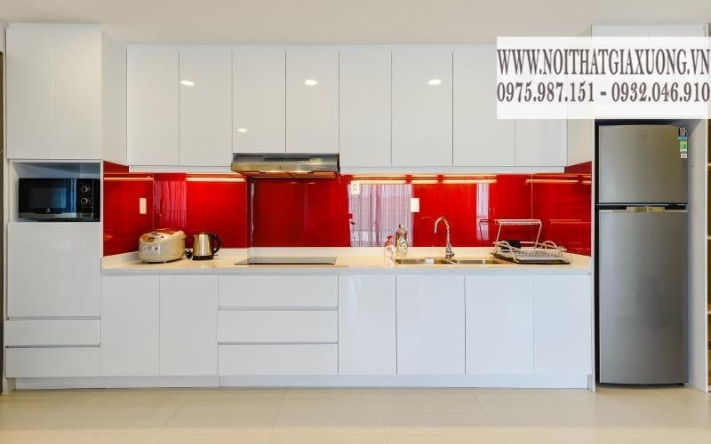Tủ bếp MDF phù hợp phong cách trẻ trung