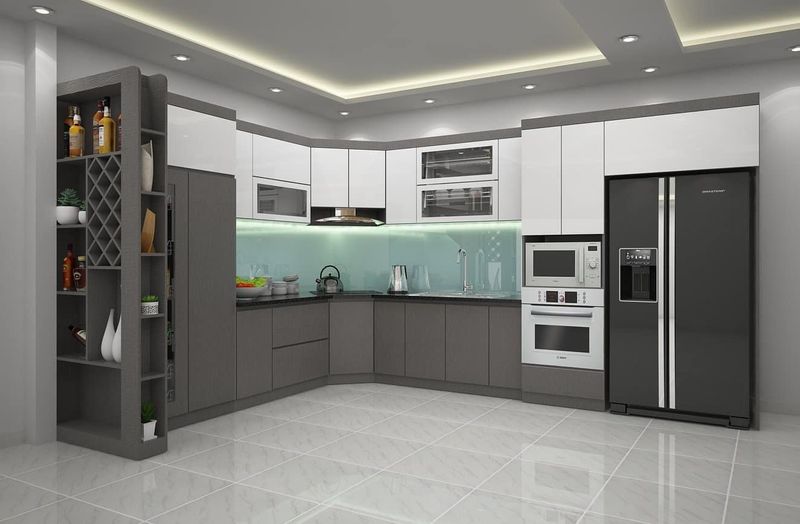 Tủ bếp MDF lõi xanh đẹp